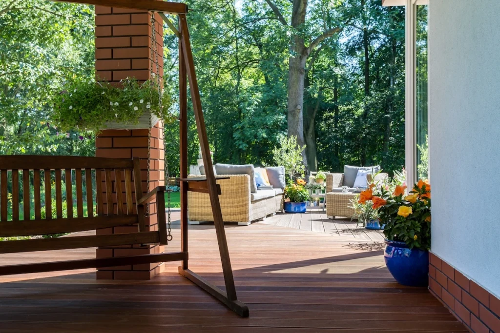 Newly installed deck