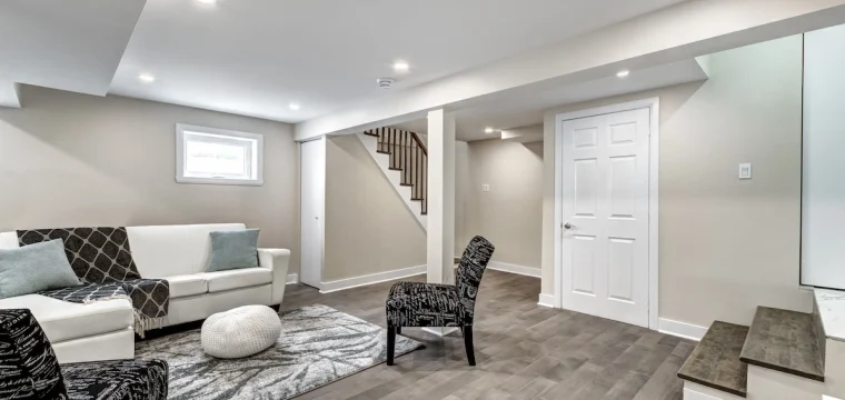 basement finished on a home
